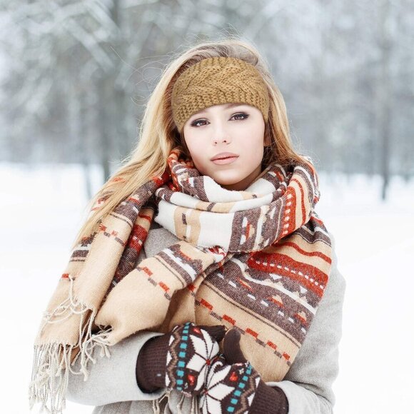 Women\'s Cable Knit Headbands Winter Ear Warmers Assorted Colors Set of 6 main image 5